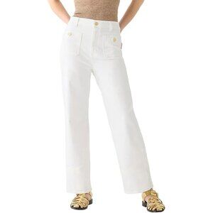 Sailor‎ Mid-Rise Relaxed Demi-Boot Jean in White XS